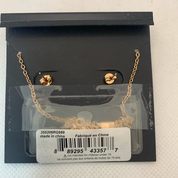 NWT Coach Rose Gold Necklace and Earrings Set - Picture 4 of 4
